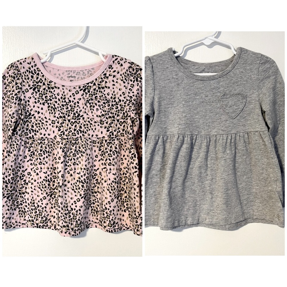 Carter’s Girls’ Long Sleeve Flowy Tops | 4T